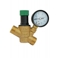 Редуктор снижение давления с манометром TIM 1/2"г -1/2"г и 3/4"ш										