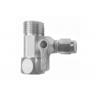 Тройник с краном (1/2"х1/2"х1/4") 
