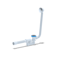 Сифон Ани д/ ванны с вып и перел регулир.автомат 1 1/2"(ЕC255S) с г/т  1/30												